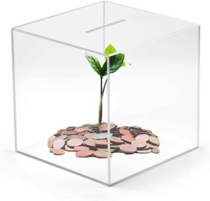 กระปุกออมสินสำหรับผู้ใหญ่ (รุ่นอัปเกรดปี 2023) กระปุกอะคริลิกใส งัดออกเพื่อเปิด สามารถเก็บเงินได้ แต่ถอนออกไม่ได้ - Product Image 5