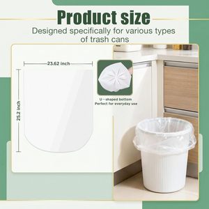 10 Gallon <b>Large</b> White T-Shirt Trash Bags, 5 Rolls 84 Count Flat Unscented Garbage Bags, Disposable Trash Liners for Kitchen - Product Image 3