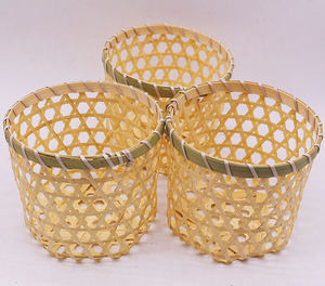 Cestas de bambú oriental de bambú de colores naturales de gran venta para regalos cesta decorativa cesta de frutas de bambú barata para Cocina - Product Image 5