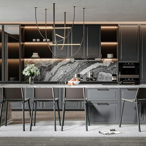 Gabinetes de Cocina de Diseño Libre y Hechos a Medida con Encimeras de Mármol Integradas, Estilo Minimalista - Product Image 1