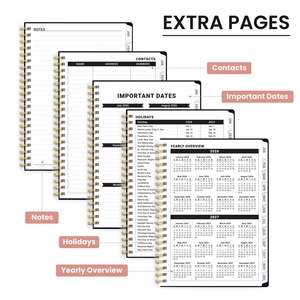 Agenda 2027 per Donne con Motivi Floreali, Rilegatura a Spirale, Citazioni Motivazionali e Ampie Caselle per la Data - Product Image 5