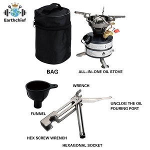 450ml Benzin-Campingkocher: Tragbarer Outdoor-Brenner für Wandern und <span class=keywords><strong>Camping</strong></span>, Ideal zum Kochen im Camp, Grillen, Ölkocher - Product Image 4