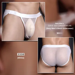 Slip Sexy da Uomo a Vita Bassa in Rete Trasparente di Nylon, Produzione Diretta ODM, Slip Erotici con Sollevamento dei Fianchi a Forma di U - Product Image 6