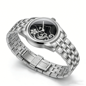Reloj de Cuarzo Analógico Elegante para Mujer con Piedras Brillantes, Caja y Brazalete de Acero Inoxidable, Resistente al Agua - Product Image 5