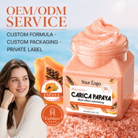 Gommage corporel exfoliant multi-effets personnalisable à la fraise, à l'avocat, à la noix de coco et à la mangue, gommage au sucre de fruits pour le corps et le visage 300 ml