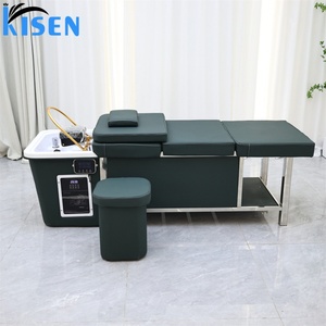 KISEN Lit de salon de beauté professionnel pour lavage de cheveux et shampoing avec réservoir, lit de massage japonais pour spa capillaire sans tuyauterie - Product Image 1