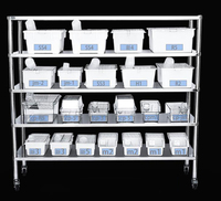 Cage à hamster de laboratoire LUBY R5, couvercle en maille plastique, autoclavable, empilable, logement pour rongeurs pour 5 à 8 animaux