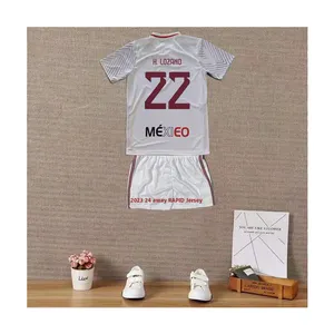 wholesale china manufacturer High quality set away 2023 24 soccer kit for kids jersey retro club america de Mexico soccer jersey