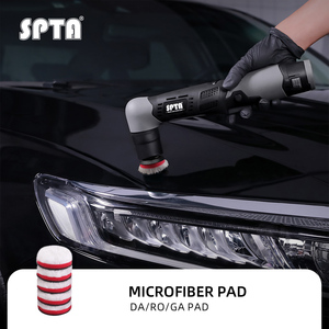 SPTA Lot de 5 tampons de finition en éponge T20 de 2 pouces pour polissage et cirage, pour polisseuse de voiture à double <span class=keywords><strong>action</strong></span>, élimine les rayures fines, lavable - Product Image 1