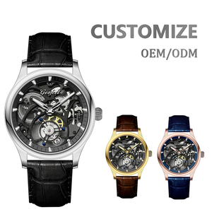 Orologi Tourbillon <span class=keywords><strong>da</strong></span> Uomo, Movimento Meccanico Tourbillon, <span class=keywords><strong>Quadrante</strong></span> Intagliato, <span class=keywords><strong>Orologio</strong></span> <span class=keywords><strong>da</strong></span> <span class=keywords><strong>Polso</strong></span> Meccanico alla Moda, Design Personalizzato OEM - Product Image 3
