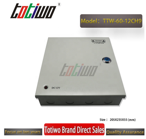 고품질 공장 직접 판매 스위칭 전원 공급 장치 12V 5A 60W CCTV 전원 공급 장치 상자 9 채널 포트 출력 - Product Image 5