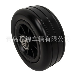 ล้อโฟม PU ขนาด 7 นิ้ว สำหรับรถเข็น ยี่ห้อเฉิงจิน รุ่น 7*2.7 สีดำ - Product Image 2
