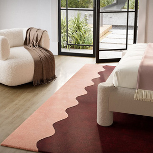 <span class=keywords><strong>Tapis</strong></span> fait main de style moderne minimaliste, luxe léger, tufté à la main, style crème, pour salon, chambre à coucher, taille personnalisée - Product Image 1