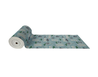 PVC Non-Slip Floor Mat Washable Reversible Cushioned Runner Rug Floral Pattern for Bathroom Kitchen Hallway
