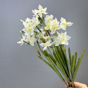 Q282 2023 nuovo Design fiori artificiali narcisi stile pastorale narcisi simulazione di narcisi decorazione di nozze per la casa - Product Image 3