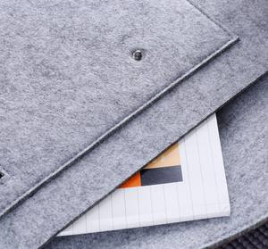 Sac pour ordinateur portable en feutre de polyester de grande capacité, pliable, durable et portable pour un usage quotidien au bureau - Vente directe d'usine - Product Image 3