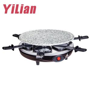 Vente chaude 6 personnes Machine à <span class=keywords><strong>Raclette</strong></span> Électrique Multi-Fonction Antiadhésive BBQ Grill Pan pour Cuisine Cuisine Maison - Product Image 2