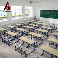 Ensemble bureau et chaise d'étudiant moderne avec MDF stratifié de 18 mm, durable et écologique, bureau/chaise individuels pour chambre et école