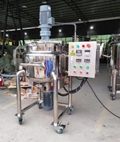 Cuve de mélange liquide à simple cuve en acier inoxydable, équipement de mélange à cisaillement élevé pour savon, shampoing, petite échelle, moteur chimique