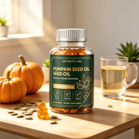 Permen Jeli Pektin Vegan Minyak Biji Labu Bebas Gula Laris Manis, 4000mg Per Sajian, Alami dari Tumbuhan, 60 Buah, Tersedia OEM