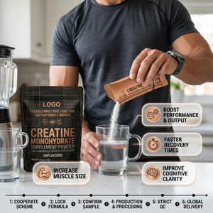 MOQ flexible, délai de livraison rapide, supplément de créatine monohydrate en poudre pour la croissance musculaire maigre, fabrication OEM - Product Image 2