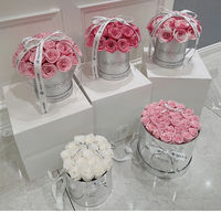 Boîte-cadeau à fleurs en acrylique pour maman, pour la fête des mères, Vase de livraison de fleurs, emballage boîtes-cadeaux pour plantes