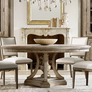 Offre Spéciale Américaine Usine Vente en gros Salles à manger de luxe ST. <span class=keywords><strong>JAMES</strong></span> ROUND DINING TABLE chaise de salle à manger en bois massif luxe - Product Image 1