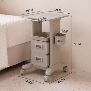 Professional Spa Trolley Durable ABS Beauty Cart with <b>Drawers</b> Stable Base Smooth Swivel <b>Wheels</b> for Clinic Salon - Product Image 3