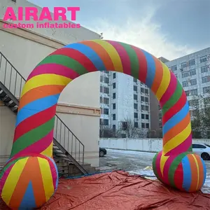 Party-Dekoration aufblasbarer Regenbogenbogen, LED aufblasbarer Regenbogenbogen für Veranstaltungen