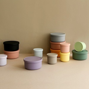 Silicone Food Storage Containers with Lids, Airtight, Leak-proof ,Dishwasher, Microwave, Refrigerator Safe Salad Bowl