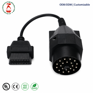ZhongXian ZX-027 für 20-Pin <span class=keywords><strong>OBD2</strong></span> 16-Pin Diagnoseadapterkabel (OBD1 <span class=keywords><strong>OBD2</strong></span> Stecker/Buchse) für E30/<span class=keywords><strong>E36</strong></span>/E38/E39/E46 (DC) - Product Image 1