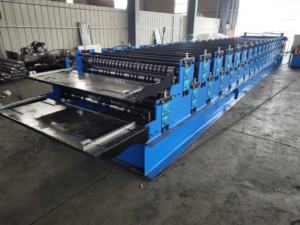 เครื่องรีด<span class=keywords><strong>วัสดุ</strong></span>ก่อสร้าง, สายการผลิตแบบรีดขึ้นรูปสองชั้น, อุปกรณ์การผลิตแบบสองชั้น, เครื่องตัด<span class=keywords><strong>กระเบื้อง</strong></span> - Product Image 6