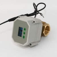 Vanne à bille électrique en laiton 3/4'' à 2 voies, à température contrôlée, avec drainage automatique et minuterie, indice de protection IP67, certifiée CE et NSF61