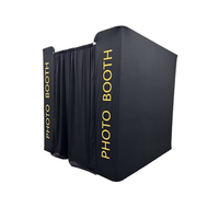 Nouvelle conception de cabine photo portable en acrylique 360° avec éclairage LED, taille personnalisable pour les expositions commerciales, caméra vidéo