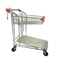 Chariot de tri à double couche avec couvercle rabattable et plateau supérieur pliable pour le tri