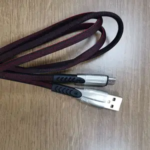 Cavo USB in lega di zinco cavo dati micro usb a ricarica rapida con tessuto anti-strappo intrecciato e custodia in lega di zinco cavo Usb 2.0