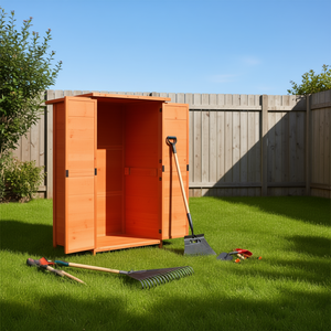 Caseta de Jardín de Madera Maciza de Pino 32.7x22.4x55.1 Marrón, Solución de Almacenamiento - Product Image 2