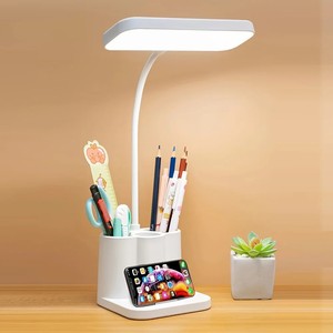 Lampe de table rechargeable par USB, lampe de chevet <span class=keywords><strong>LED</strong></span> pour chambre à coucher, dortoir, protection des yeux, 3 niveaux de luminosité réglables, lampe de bureau tactile - Product Image 1