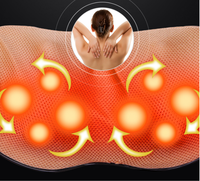 Masseur électrique Shiatsu pour le cou et les épaules, en forme de U, portable, pétrissage des tissus profonds, thérapie thermique, contrôle à 4 boutons, boucles pour les bras, portable