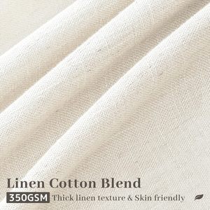 <span class=keywords><strong>Tende</strong></span> <span class=keywords><strong>in</strong></span> Lino Naturale Plissettate a Pieghe Lunghe 84 Pollici, 2 Pannelli per Soggiorno e Camera da Letto, Stile Country Farmhouse, <span class=keywords><strong>Tende</strong></span> <span class=keywords><strong>in</strong></span> Lino Spesso - Product Image 3