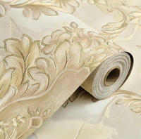 Papier peint en vinyle PVC à motif Damas, autocollant mural imperméable, rouleau pour salon, chambre à coucher, décoration de la maison