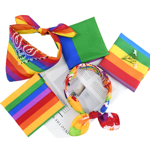 LGBT فخر العلم باندانا مخصصة قوس قزح منديل مربع الأوشحة مثلي الجنس تحت عنوان التبعي - Product Image 1