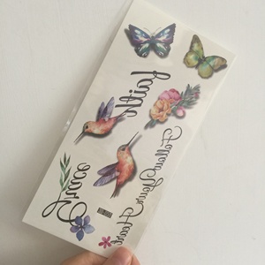 Commercio all'ingrosso CMYK colorato eco-friendly impermeabile temporaneo <span class=keywords><strong>tatuaggio</strong></span> <span class=keywords><strong>con</strong></span> gazza foglia fiori gufo <span class=keywords><strong>farfalla</strong></span> per gli uomini donne del corpo - Product Image 2