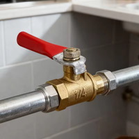 Válvula de Bola de Latón Roscada Interna y Externa de Pared Gruesa, Suministro Directo de Fábrica, Rosca de 1/4 y 3/4 para Tuberías y Válvulas Neumáticas