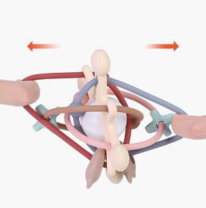 Nouveauté Jouets sensoriels Montessori Startinal <span class=keywords><strong>Sablier</strong></span> Hochet Anneau de dentition en silicone sans BPA pour bébés de 0 à 6 et de 6 à 12 mois - Product Image 6