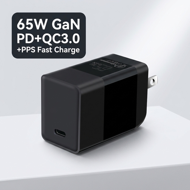 Oem Us Plug Single Port Type c Pps Pd Fast Charger Adapter of 65w Gan Usb-c Cell Phone Laptop Chargers for apple Ipone macbook
