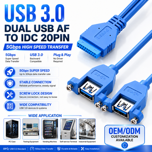 Nuevo Adaptador Divisor de Cable USB 3.0 IDC de 20 Pines para Placa Base, de USB de 19 Pines a Doble USB 3.0 de 20 Pines, Adaptador de USB Uno a Dos - Product Image 3