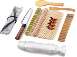 Kit de fabrication de sushi DIY écologique de 16 pièces, en plastique PP, moule à riz multi-formes, spatule à riz, facile à utiliser - Product Image 2