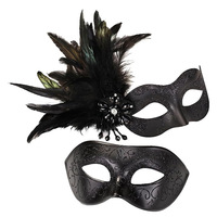 Costume rose drôle Cosplay masque vénitien Mardi Gras carnaval mascarade masque plume masque de fête pour fête approvisionnement décor de noël