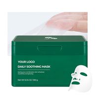 Masque facial en feuille de cristal aux herbes Label Greenlem pour blanchir, hydrater et nettoyer les pores - Tous types de peau - Marque privée